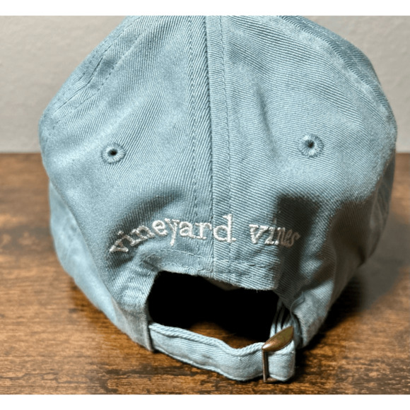 Vineyard Vines Unisex Aqua Marine Blue Adjustable Cap Gently Used - Picture 8 of 12